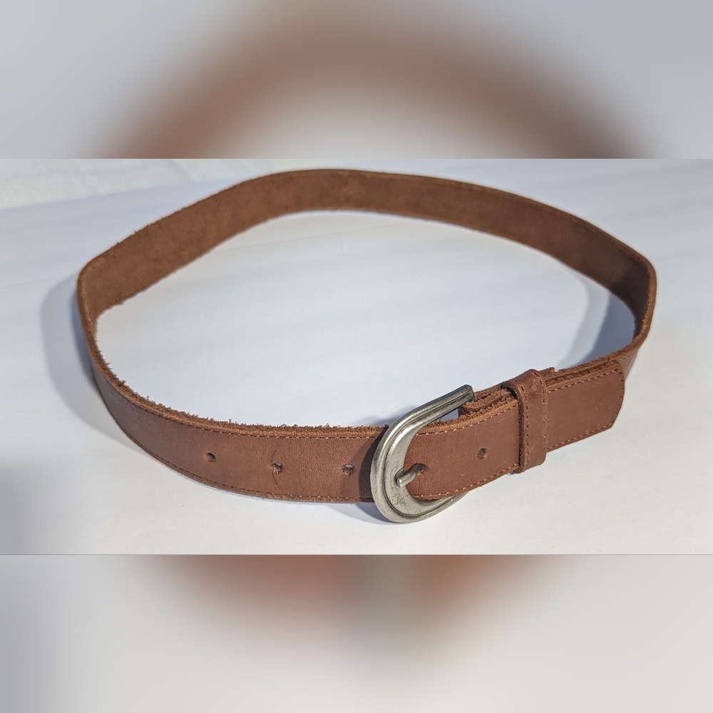 Brown Leather Belt, Made In Columbia, Size 32